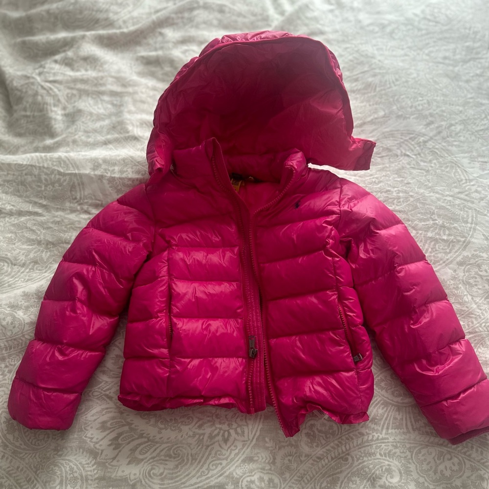 Polo Ralph Lauren toddler girl size 5T jacket in pink.